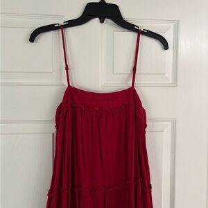 Red Spaghetti Strap Dress